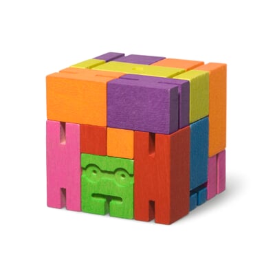 manufactum Holzfigur Cubebot Bunt Nur noch ein Tag übrig