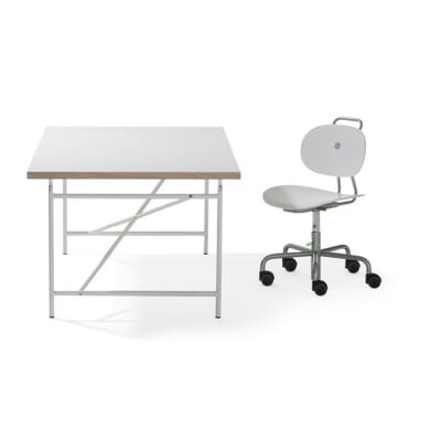 manufactum Kinderschreibtisch Eiermann RAL 9010 Reinweiß Rabatte dieses Monats