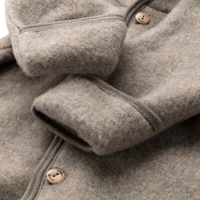manufactum Kinder-Overall Schurwollfleece Braunmelange Valentinstagsangebot