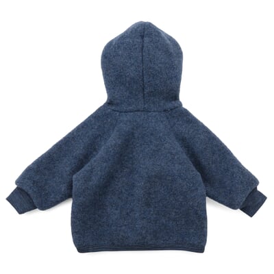 manufactum Kinder-Jacke Schurwollfleece Blaumelange Jubiläumsangebot