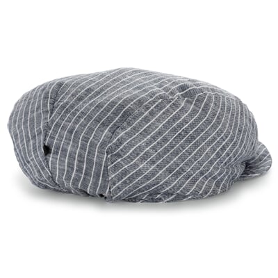 manufactum Kinder-Schiebermütze Leinen gestreift Blaumelange Top Angebot