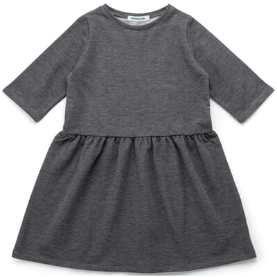 manufactum Mädchen-Jerseykleid Mittelgrau