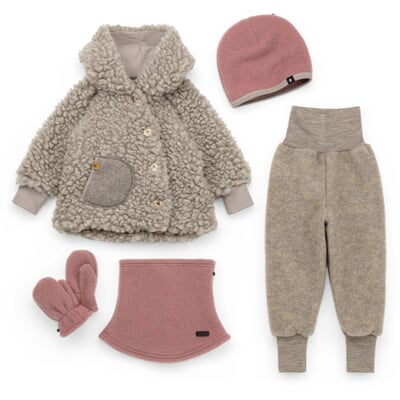 manufactum Kinder-Fäustling Wollfleece Rosé Letzte 3 Tage
