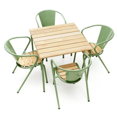 manufactum Tisch Estoril Holz RAL 6021 Blassgrün 50% Rabatt mit kostenlosem Versand