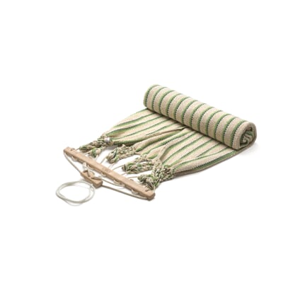manufactum Einzelhängematte Baumwolle Beige/Grün