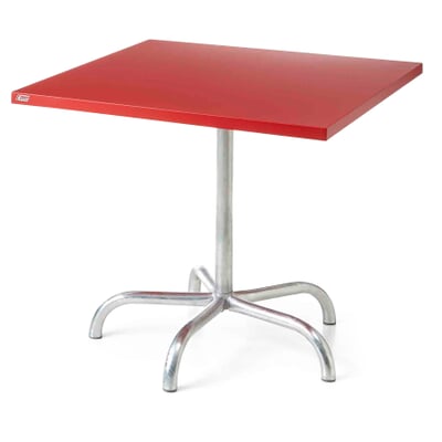 manufactum Tisch Säntis quadratisch RAL 3001 Signalrot