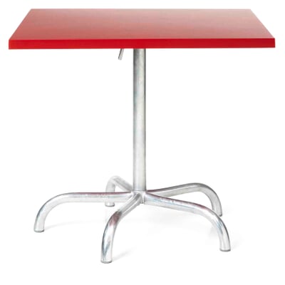 manufactum Tisch Säntis quadratisch RAL 3001 Signalrot Kostenlose Rückgabe