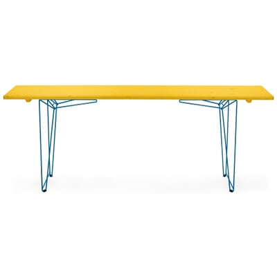 manufactum Tisch und Bank BTB Gestell RAL 5012 Lichtblau Sonderangebot der Fabrik
