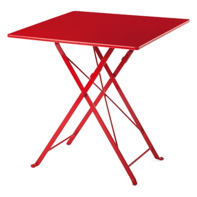manufactum Balkonklapptisch Stahl quadratisch Rot