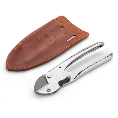 manufactum Löwe Ambossschere klein mit Lederholster