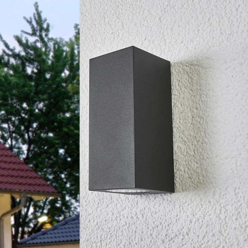 lampenwelt Lucande Außenwandleuchte Xava up/down grafit 2-flg. GU10 Online Outlet