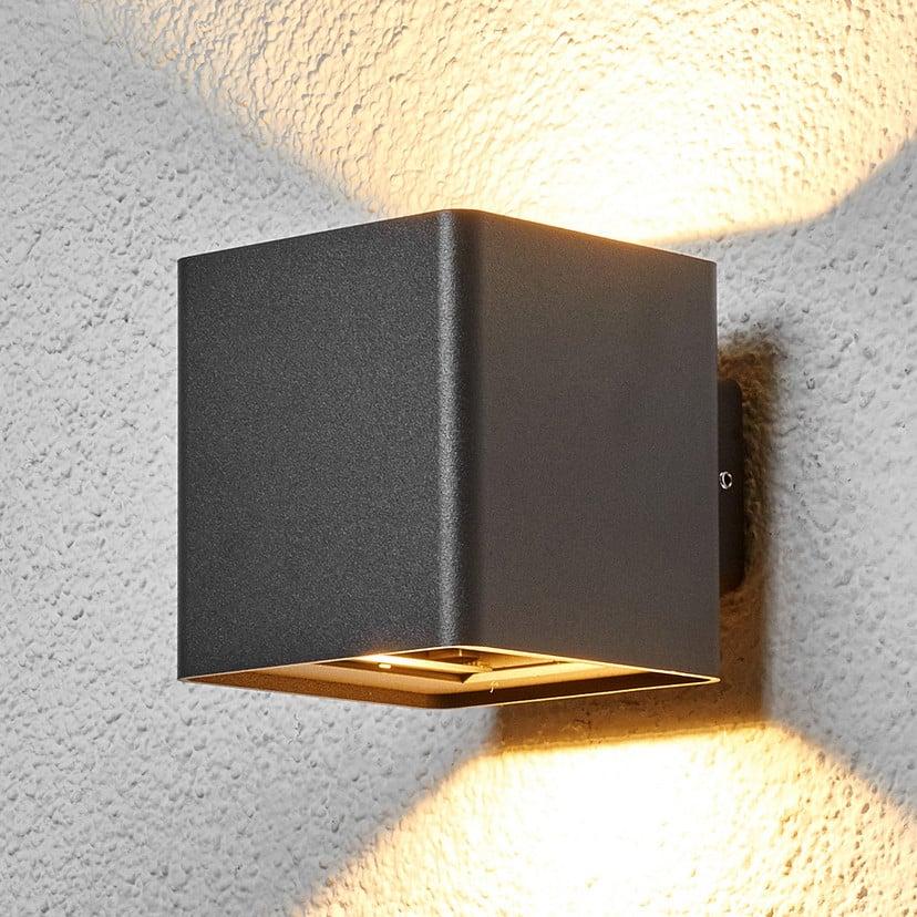 lampenwelt Lucande LED-Außenwandleuchte Aaron anthrazit IP54 up/down Neuheiten