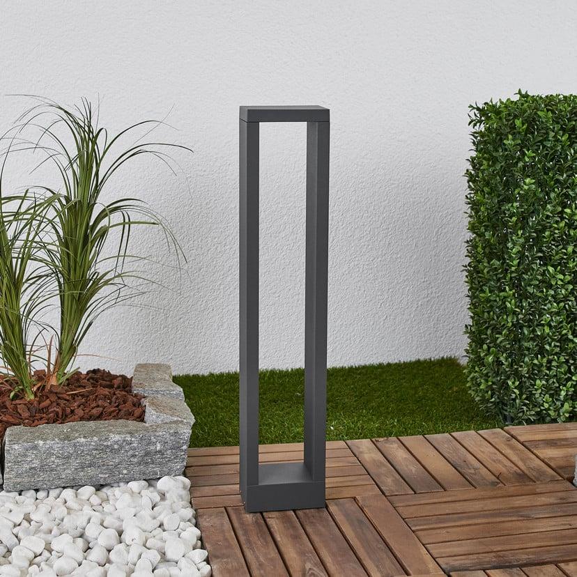 lampenwelt Lucande LED-Wegelampe Jupp 60 cm grafitgrau Metall IP54 Saisonale Angebote