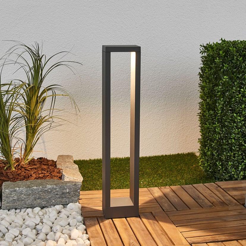 lampenwelt Lucande LED-Wegelampe Jupp 60 cm grafitgrau Metall IP54 Saisonale Angebote