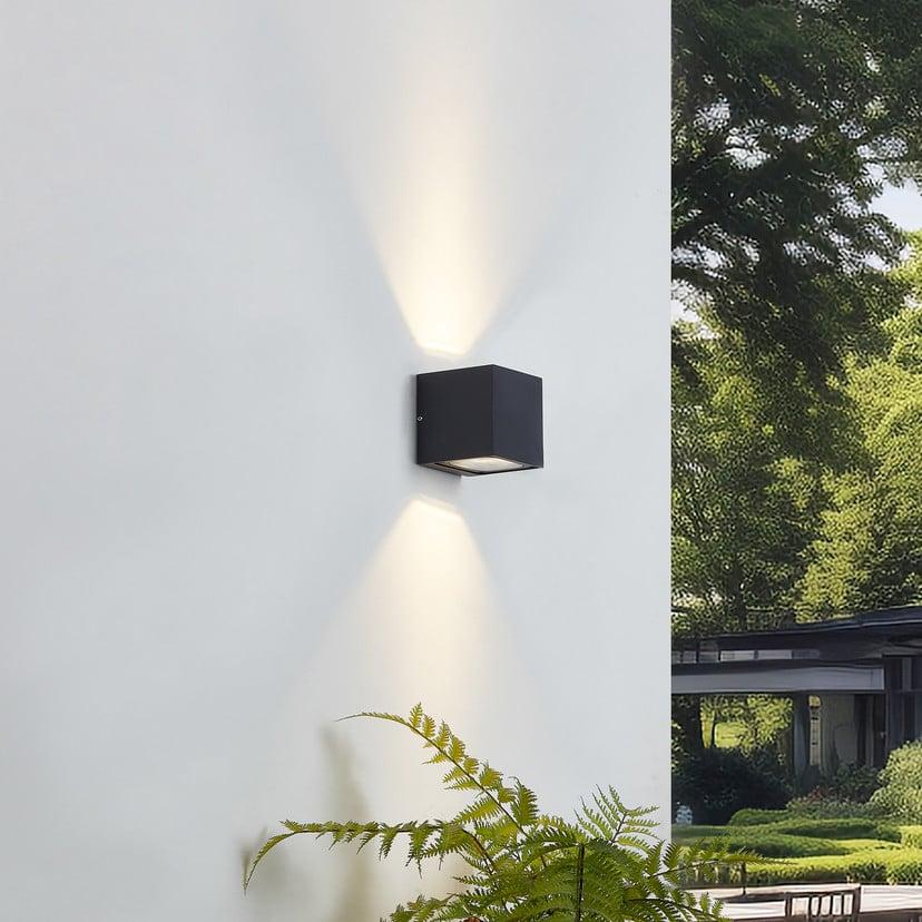 lampenwelt Lucande LED-Außenwandleuchte Merjem 10 cm up/down IP54 Bis zu 65% Rabatt