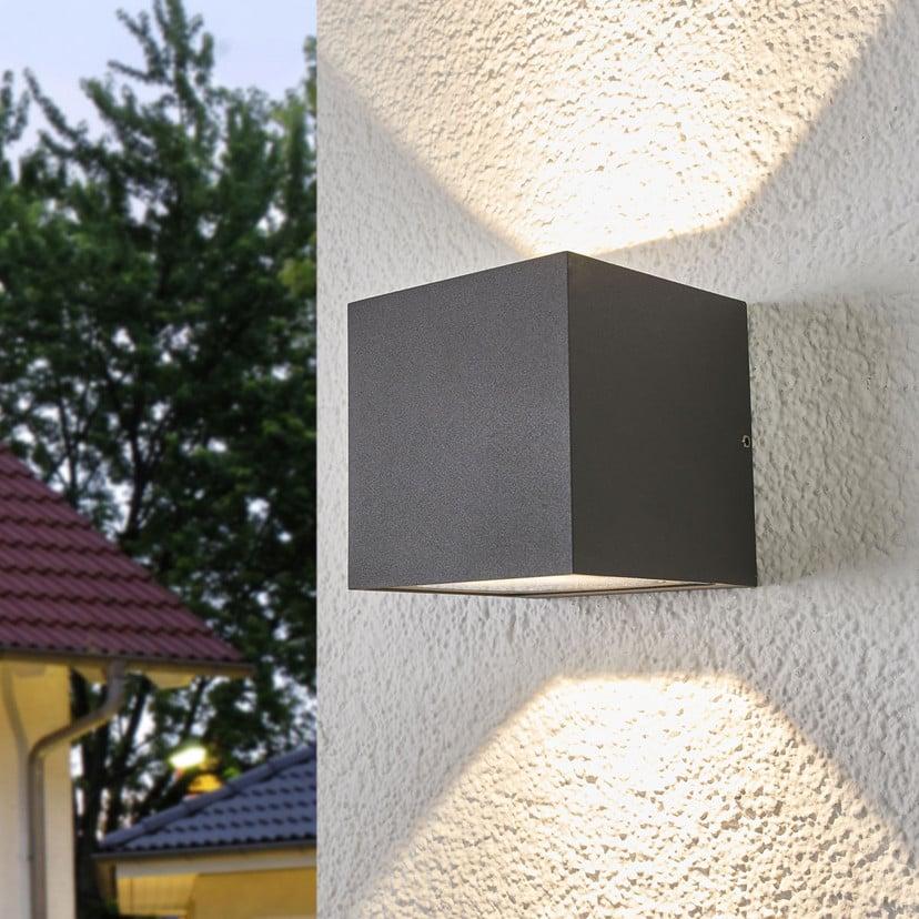lampenwelt Lucande LED-Außenwandleuchte Merjem 10 cm up/down IP54 Bis zu 65% Rabatt