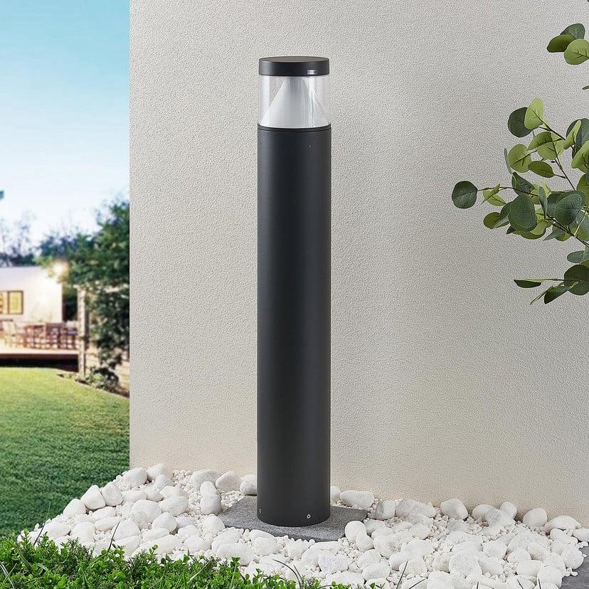 lampenwelt Lucande LED-Pollerlampe Darja anthrazit Metall 100cm IP54 Fabrikladen