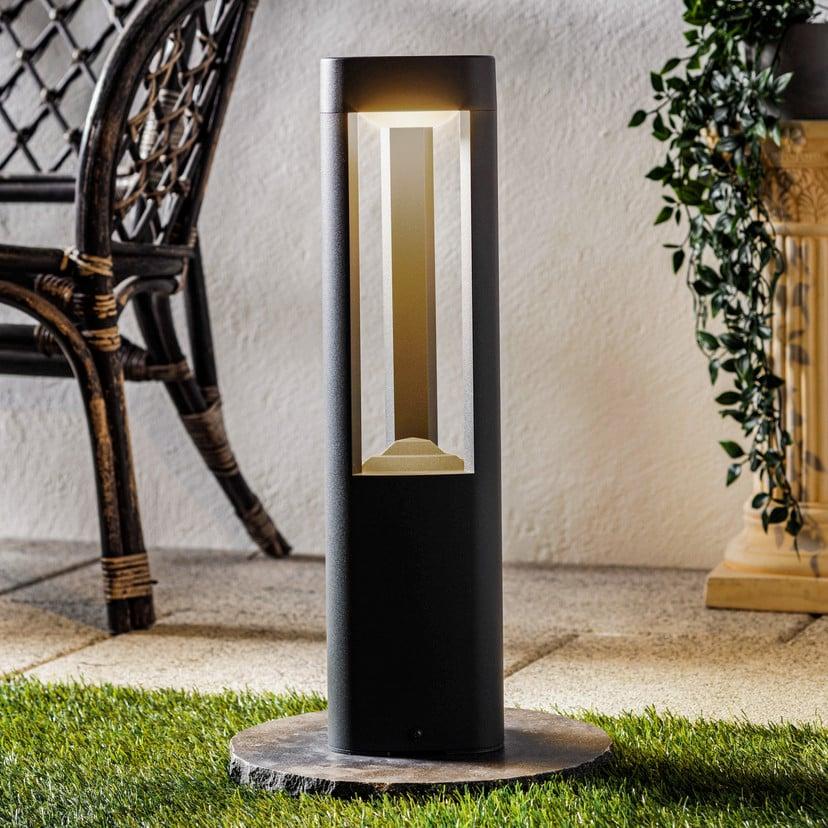 lampenwelt Lucande LED-Sockellampe Pirron 50 cm dreieckig IP54 Black Friday Preise