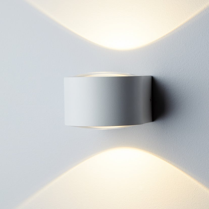 lampenwelt LOOM DESIGN Frey LED-Wandleuchte IP65 2x6W weiß 50% Rabatt für begrenzte Zeit