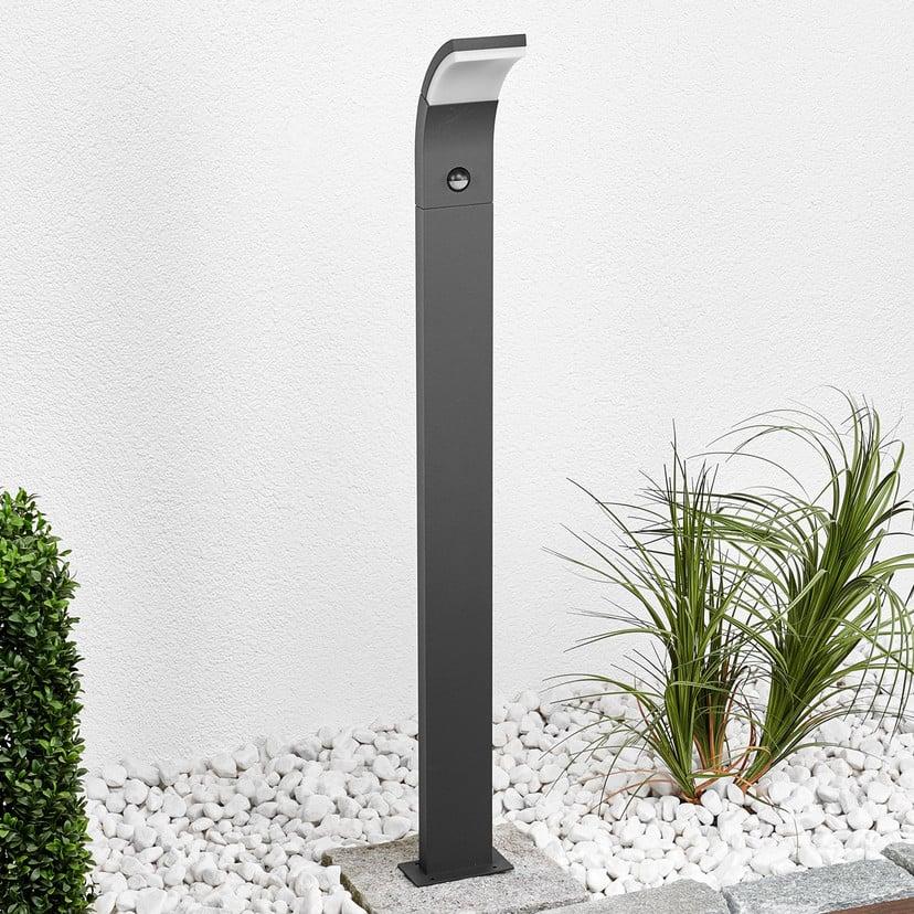 lampenwelt Lucande LED-Wegelampe Timm Sensor 100cm grafitgrau IP54 Auslauf