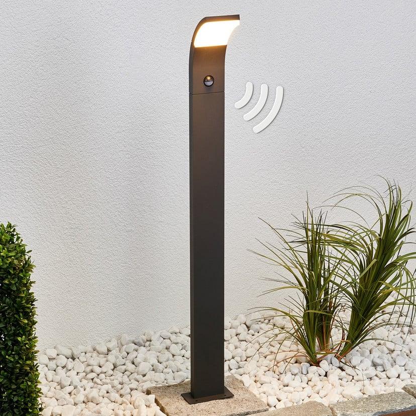 lampenwelt Lucande LED-Wegelampe Timm Sensor 100cm grafitgrau IP54 Auslauf