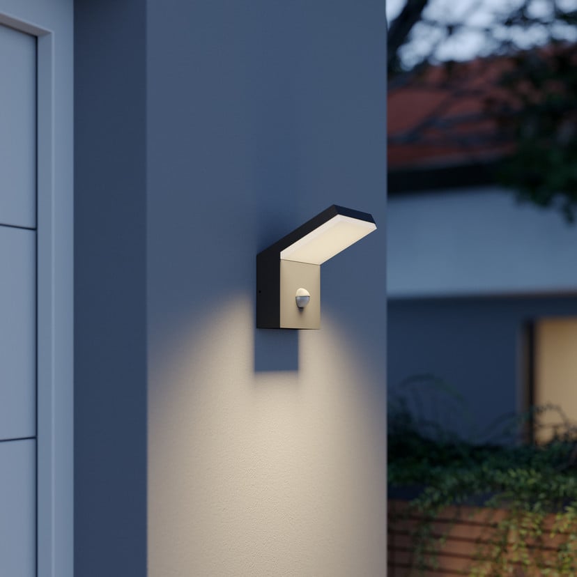 lampenwelt Arcchio LED-Außenwandleuchte Yolena Sensor anthrazit Alu Hotsell