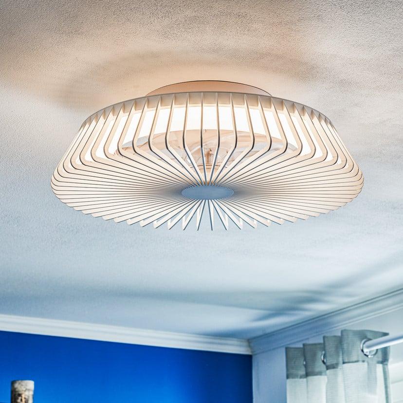 lampenwelt Deckenventilator Himalaya LED App Remote weiß Fabrik Onlineshop