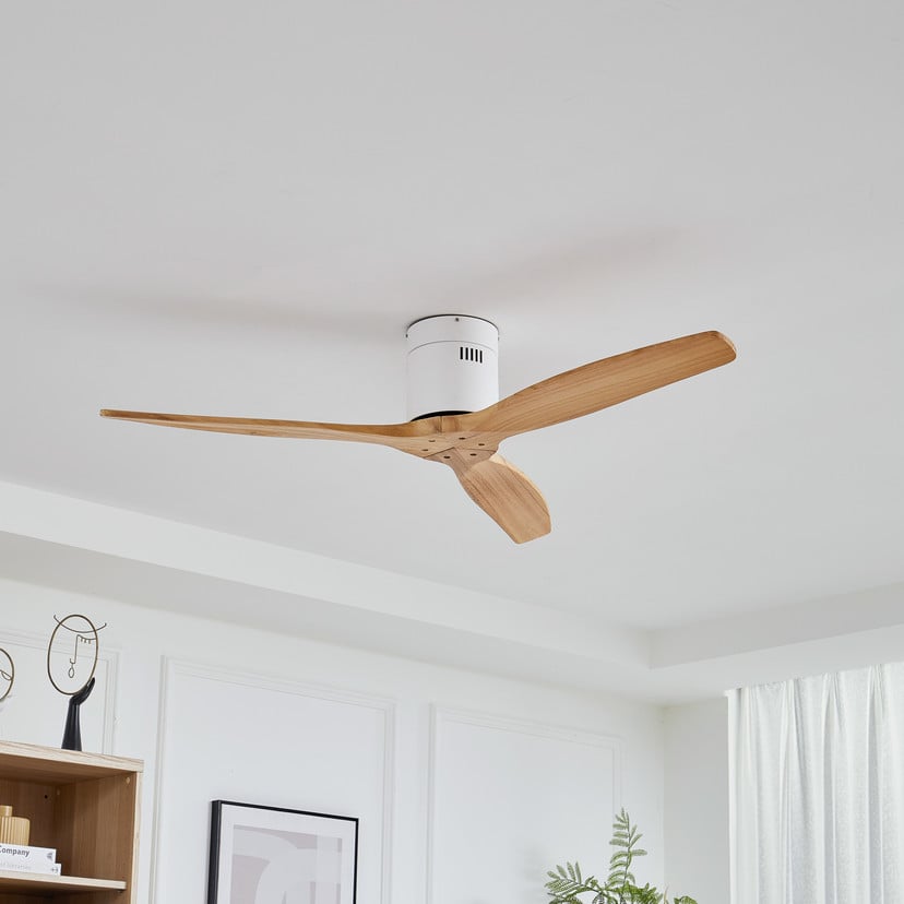 lampenwelt Lucande Deckenventilator Vindur weiß Holz DC leise Fabrikpreis