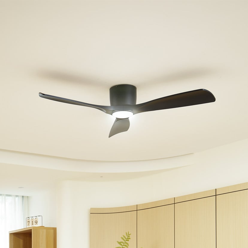 lampenwelt Lucande Smart LED-Deckenventilator Moneno schwarz DC Tuya Flash Sale