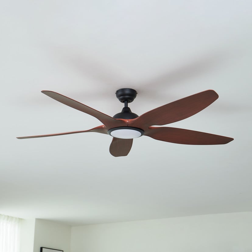 lampenwelt Lucande LED-Deckenventilator Omendo schwarz DC leise CCT Online Shopping