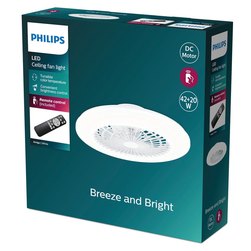 lampenwelt Philips Amigo Deckenventilator mit LED-Beleuchtung Cyber Monday