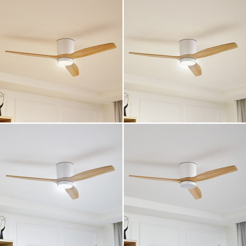 lampenwelt Lucande LED-Deckenventilator Faipari weiß DC leise 132cm Online Outlet