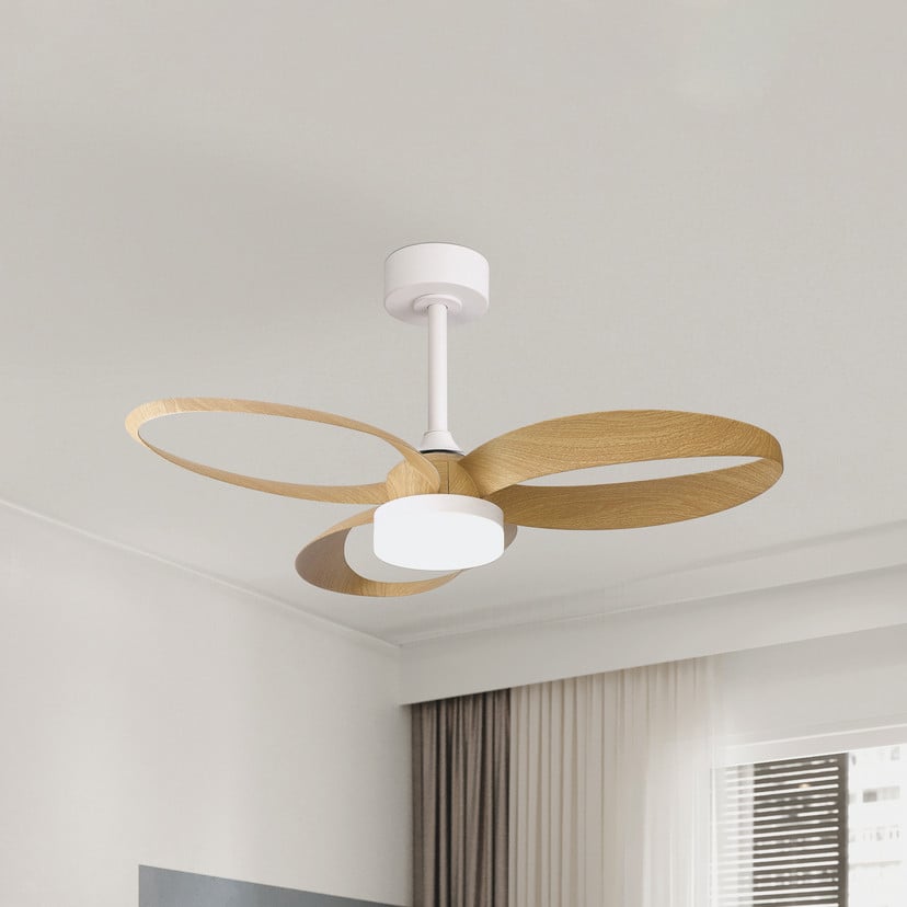 lampenwelt LED-Deckenventilator Infinity Holzdekor DC leise Ø 93 cm CCT Exklusive Angebote