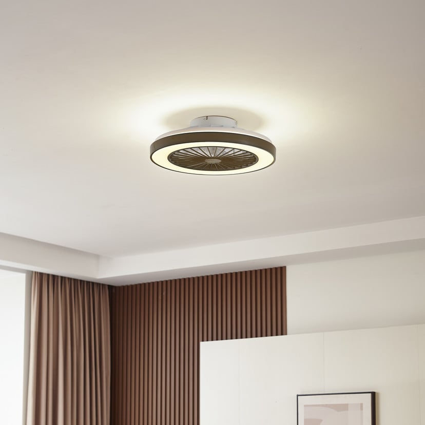 lampenwelt Lindby LED-Deckenventilator Teleo Ø48 cm schwarz DC Tuya Blitzangebot