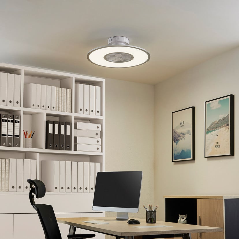 lampenwelt Lindby LED-Deckenventilator Romea rund DC leise 60 cm Große Rabatte