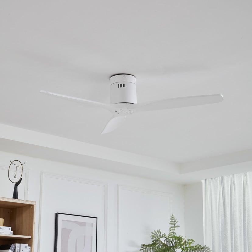 lampenwelt Lucande Deckenventilator Vindur weiß DC leise Ø 132 cm Bestseller