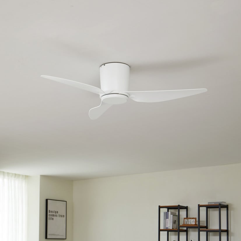 lampenwelt Lindby Deckenventilator Aulo weiß DC leise Ø 123 cm Räumungsverkauf