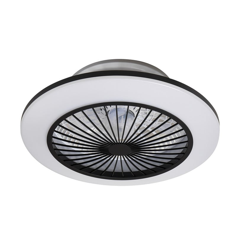 lampenwelt Lindby LED-Deckenventilator Mamuti schwarz leise Ø 55 cm Sonderangebote