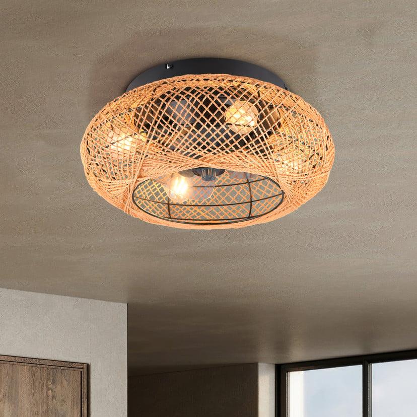 lampenwelt Deckenventilator Lillesand mit Licht leise Ø 50 cm FB Super Sparpreis