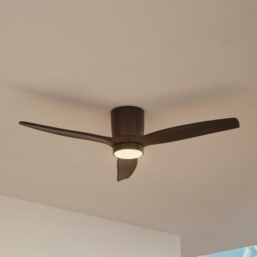 lampenwelt Lucande LED-Außen-Deckenventilator Sorin schwarz DC leise Wochenangebot