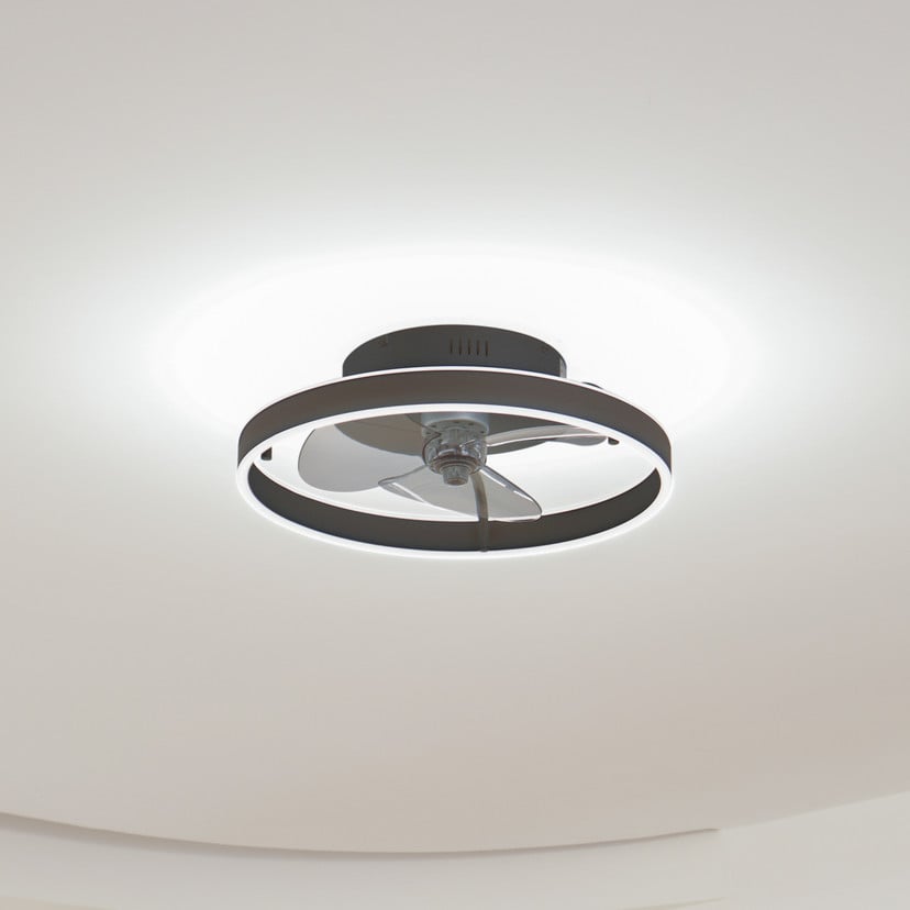 lampenwelt Lindby LED-Deckenventilator Momitu schwarz leise Ø 14 cm Begrenzte Freigabe