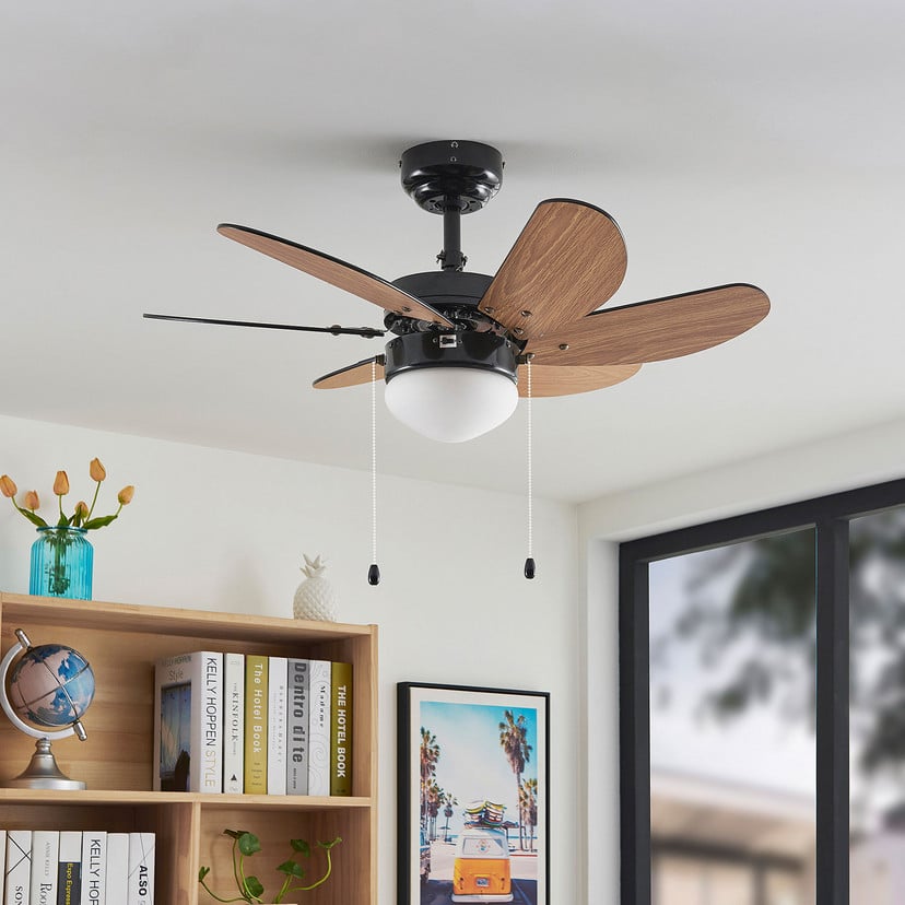lampenwelt Lindby Deckenventilator Minja schwarz leise 78 cm E14 Neueste Stile