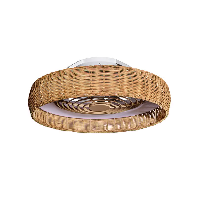 lampenwelt LED-Deckenventilator Kilimanjaro CCT Rattan