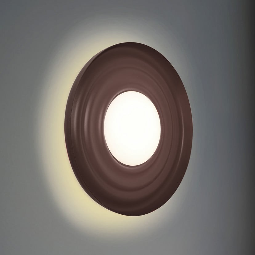 lampenwelt Lindby LED-Wandleuchte Waves Metall braun rund Ø 43 cm Bis zu 60% Rabatt