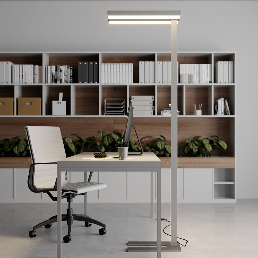 lampenwelt Arcchio LED-Stehlampe Logan Basic silber 6.000 lm dimmbar Sonderangebot der Fabrik