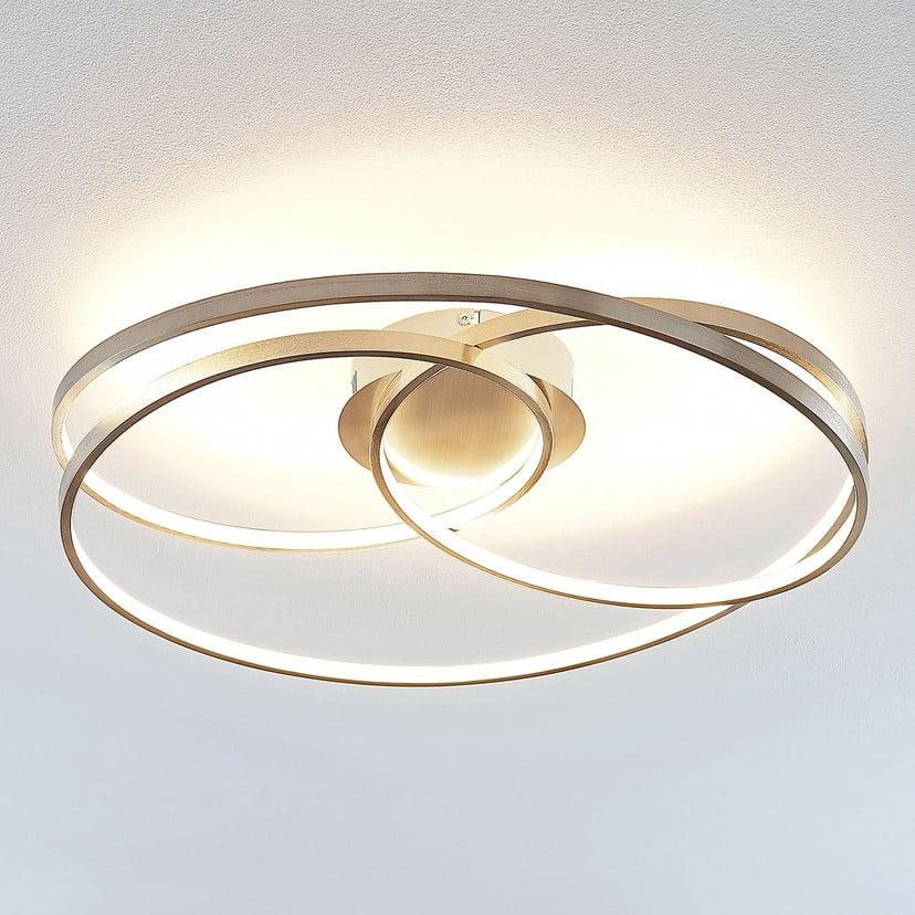 lampenwelt Lindby LED-Deckenlampe Joline Ø 60 cm nickelfarben Metall Discount Store für neue Produkte