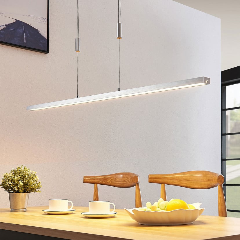 lampenwelt Lucande LED-Hängeleuchte Myron Touchdimmer CCT Aluminium Clearance-Verkauf