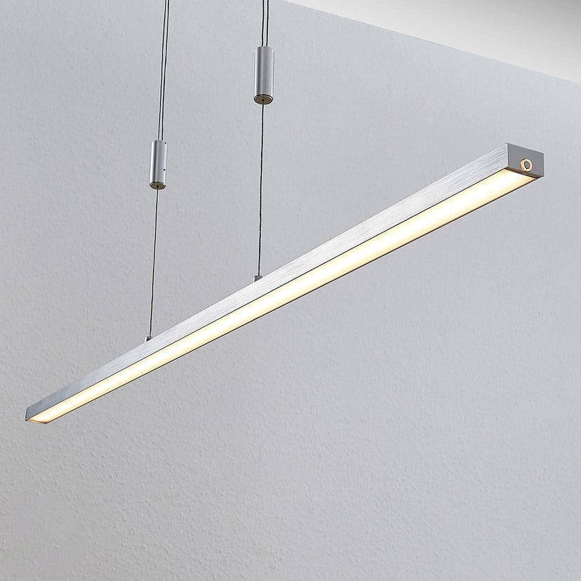 lampenwelt Lucande LED-Hängeleuchte Myron Touchdimmer CCT Aluminium Clearance-Verkauf