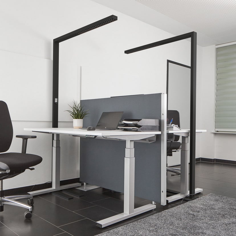 lampenwelt Arcchio LED-Büro-Stehlampe Jolinda schwarz 4000K Sensor Speichern exportieren