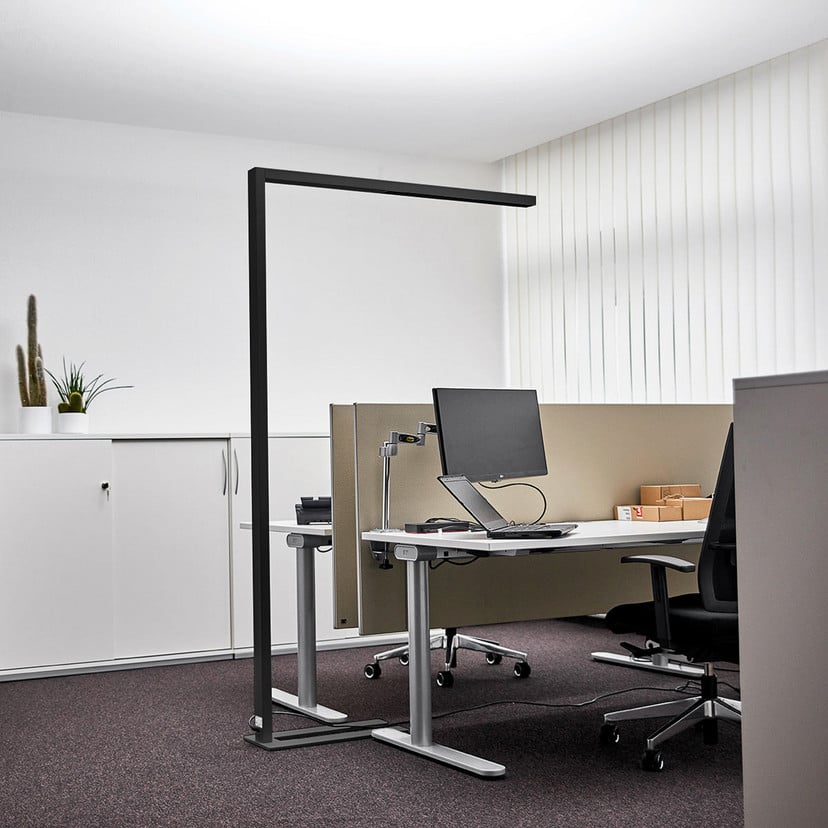 lampenwelt Arcchio LED-Büro-Stehlampe Jolinda schwarz 4000K Sensor Speichern exportieren